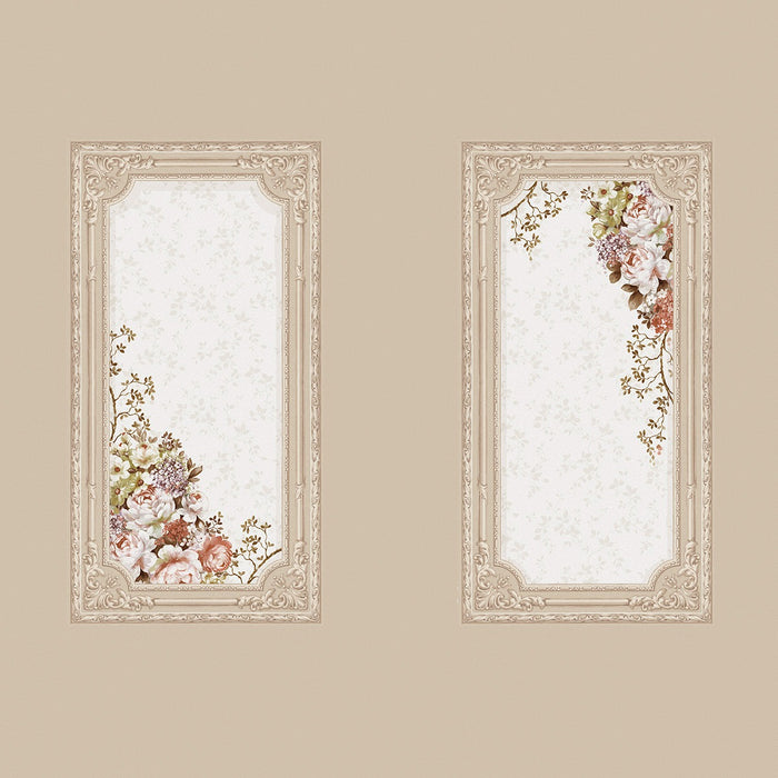 Rose Garden - Custom Sized Wallpaper Mural (per m2) - Sandstone