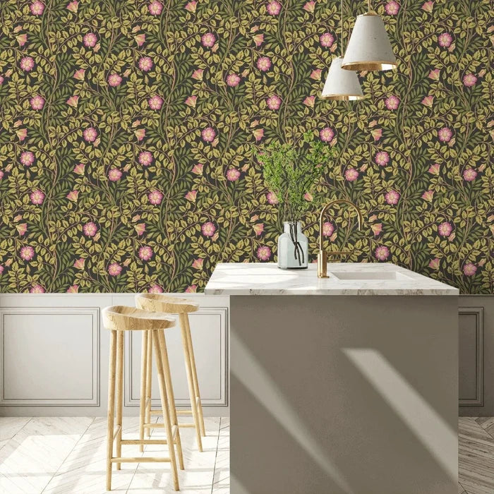 Rosehip Trail Wallpaper - Ohpopsi - Aubergine