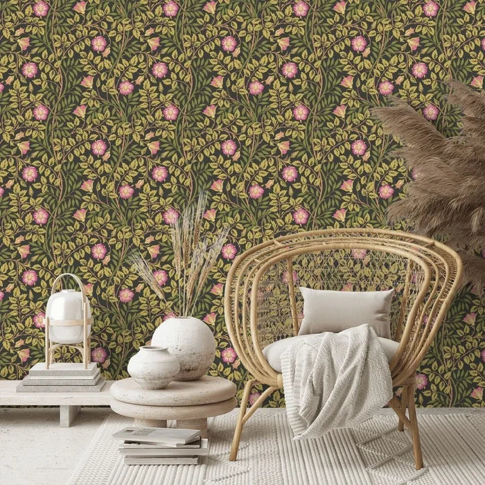 Rosehip Trail Wallpaper - Ohpopsi - Aubergine