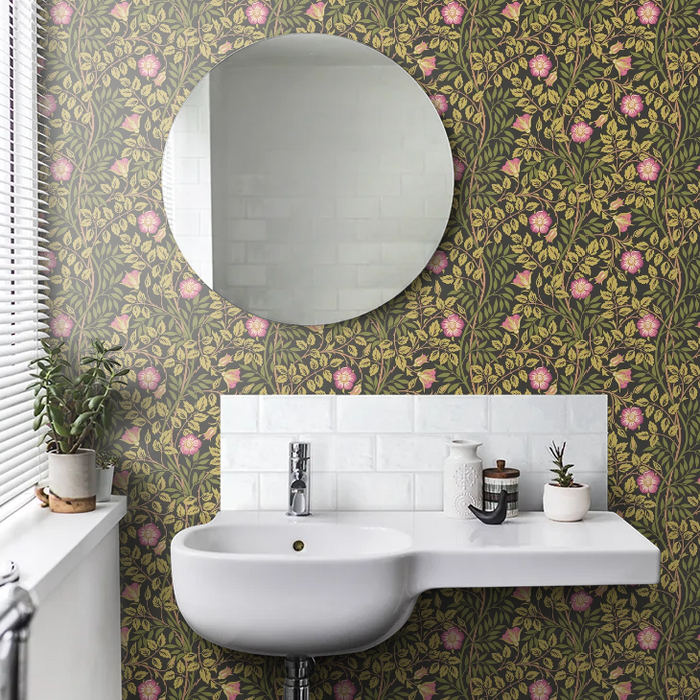 Rosehip Trail Wallpaper - Ohpopsi - Aubergine