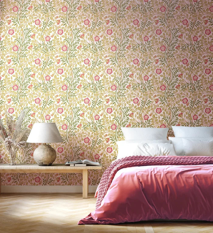 Rosehip Trail Wallpaper - Ohpopsi - Rose Pink