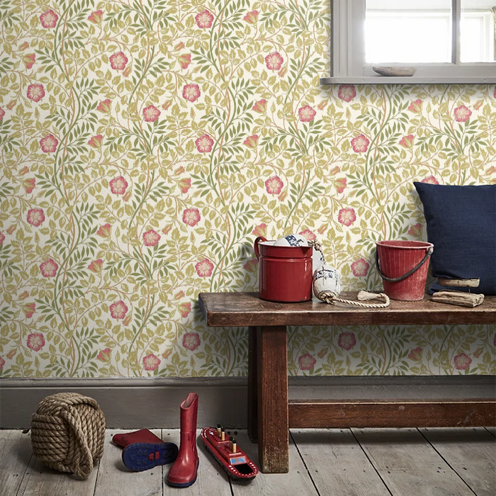 Rosehip Trail Wallpaper - Ohpopsi - Rose Pink