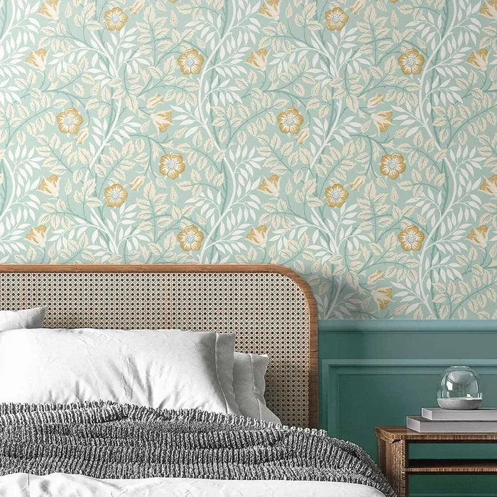 Rosehip Trail Wallpaper - Ohpopsi - Seafoam