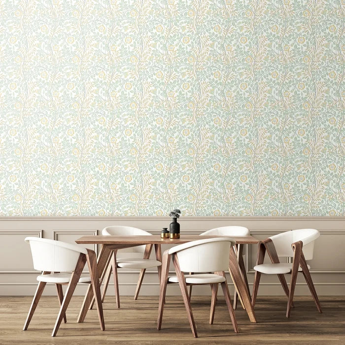 Rosehip Trail Wallpaper - Ohpopsi - Soft Mint
