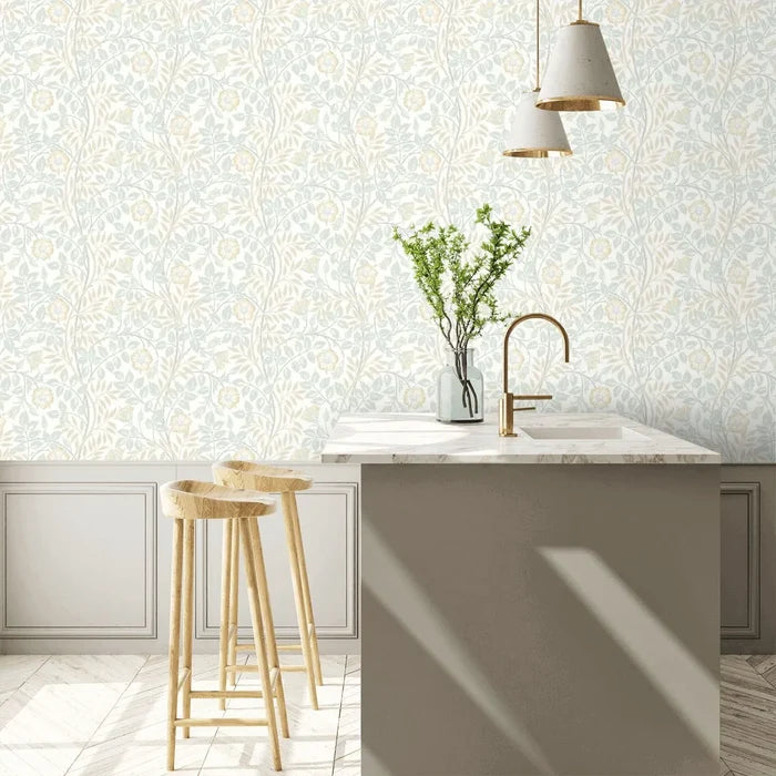 Rosehip Trail Wallpaper - Ohpopsi - Soft Mint