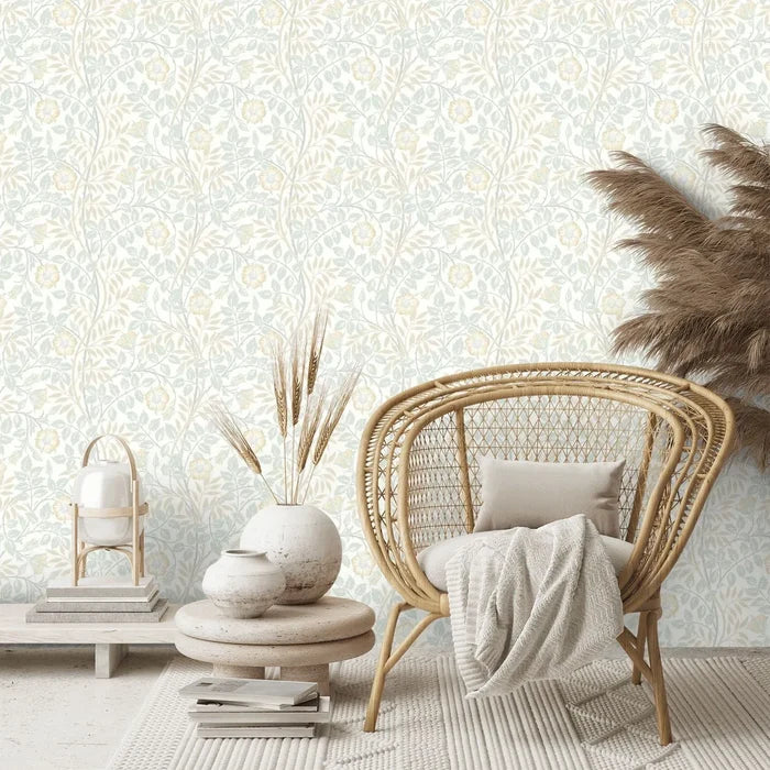 Rosehip Trail Wallpaper - Ohpopsi - Soft Mint