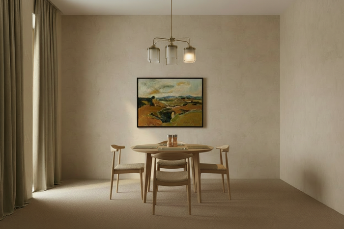 Beige Rough Plaster - Dining Room Lit & Set