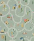 Roundabout Road Wallpaper - Sage