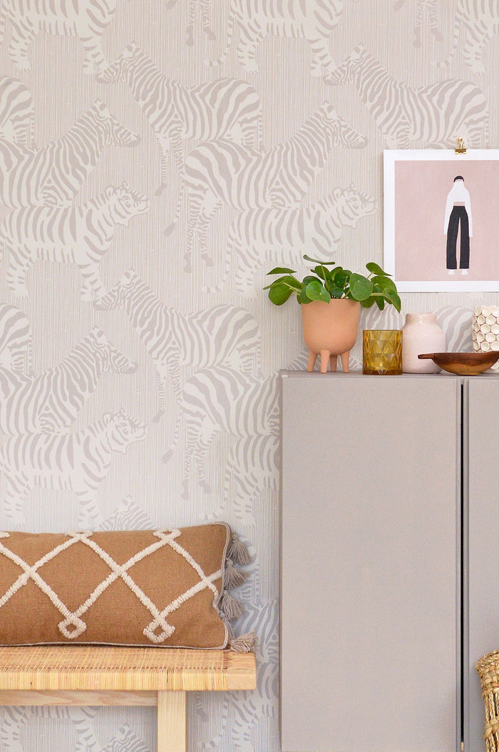 Safari Wallpaper - Warm Grey