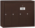 Salsbury Industries 3504ZSU Surface Mounted Vertical Mailbox with USPS Access and 4 Doors, Bronze