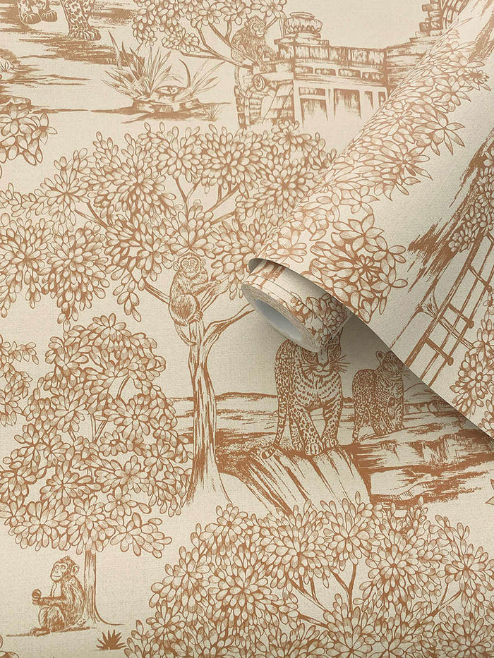 Roll of Samar Forest wallpaper in Orange
