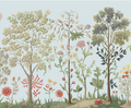Sample - Arboretum Exotic Tropical Garden - Custom sized wallpaper mural (per/m2) - Blue