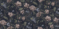 Sample - Belinda Mural Wallpaper - Dark Blue