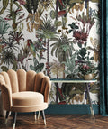 Sample - Birds Birds Mural Wallpaper - White