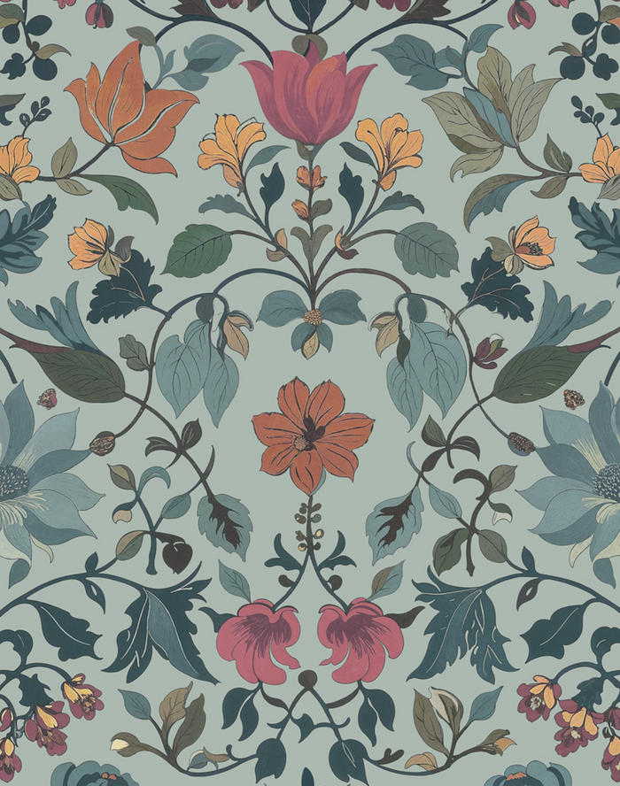Sample - Bocage Wallpaper - Aqua