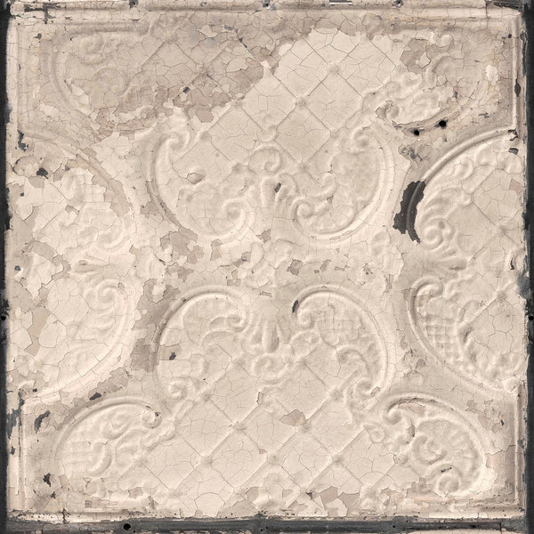 Sample - Brooklyn Tin Tiles Wallpaper - Beige