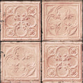 Sample - Brooklyn Tin Tiles Wallpaper- Pink