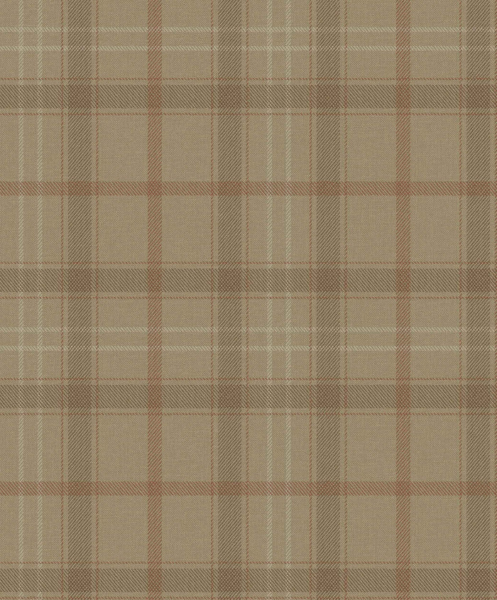 Sample - Check It Out Wallpaper - Brown