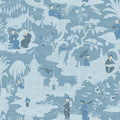 Sample - Chinese Toile Wallpaper - Ice Blue