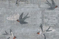 Sample - Concrete Swallows - Day - Custom Sized Mural Wallpaper (per m2)