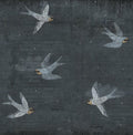 Sample - Concrete Swallows - Night - Custom Sized Mural Wallpaper (per m2)