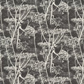 Sample - Cow Parsley Wallpaper - Black/White