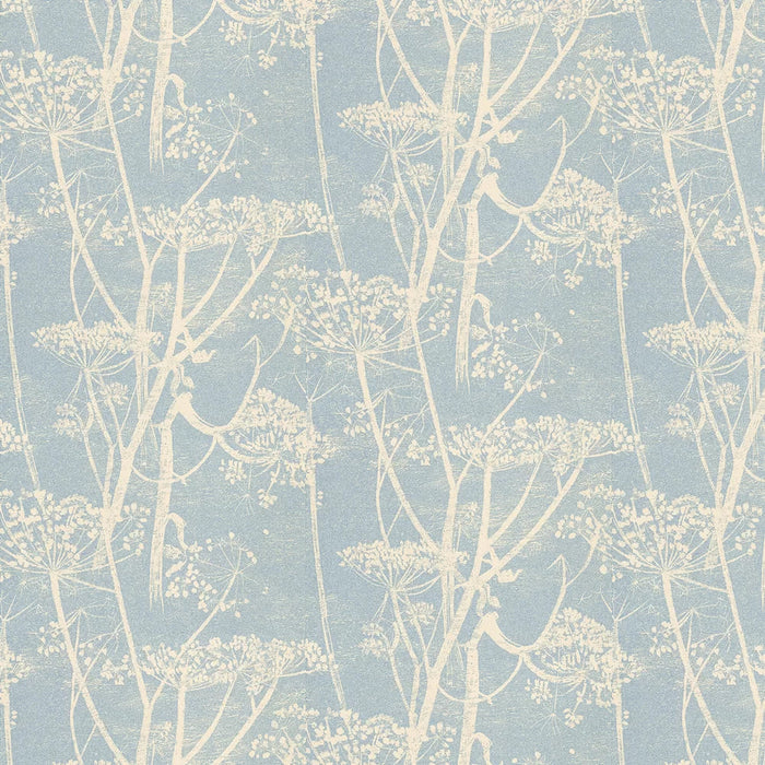Sample - Cow Parsley Wallpaper - Soft Blue