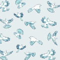 Twill New Zealand Bird Life Mural - Grey