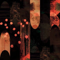 Sample - Ember Designer Wallpaper - Black & Orange