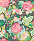 Sample - Emily Rose Wallpaper  - Ebony Citrus