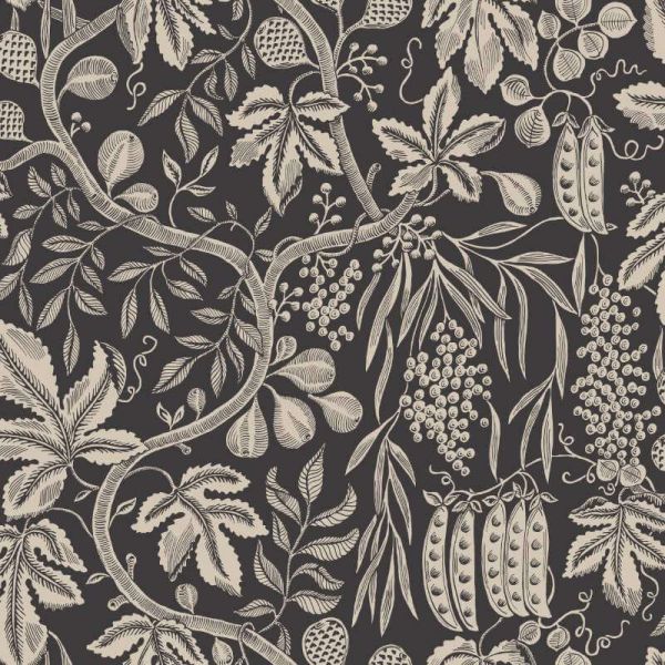 Sample - Fig Garden Wallpaper - Charcoal