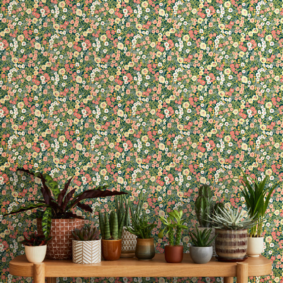 Sample - Flora Ditsy Wallpaper  - Juniper & Ginger