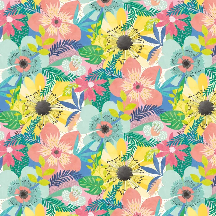 Sample - Floral Riot Wallpaper - Ohpopsi - Citrus