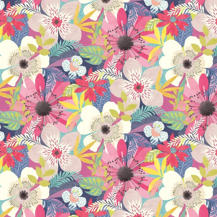 Sample - Floral Riot Wallpaper - Ohpopsi - Raspberry