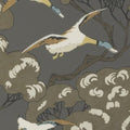 Sample - Flying Ducks Wallpaper - Charcoal