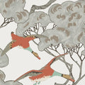 Sample - Flying Ducks Wallpaper - Coral Clay