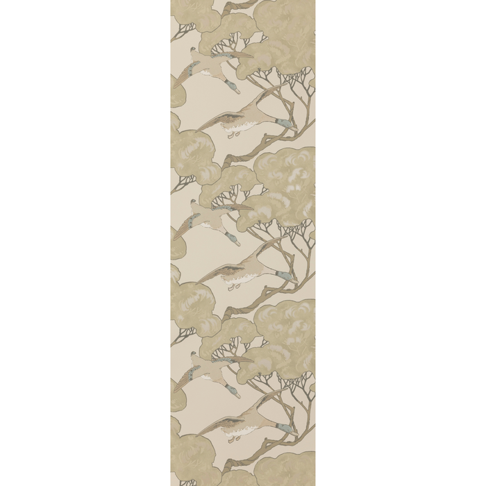Sample - Flying Ducks Wallpaper - Silver Taupe flat pattern