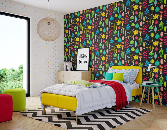 Sample - Forest Floor Wallpaper - Ohpopsi - Liquorice
