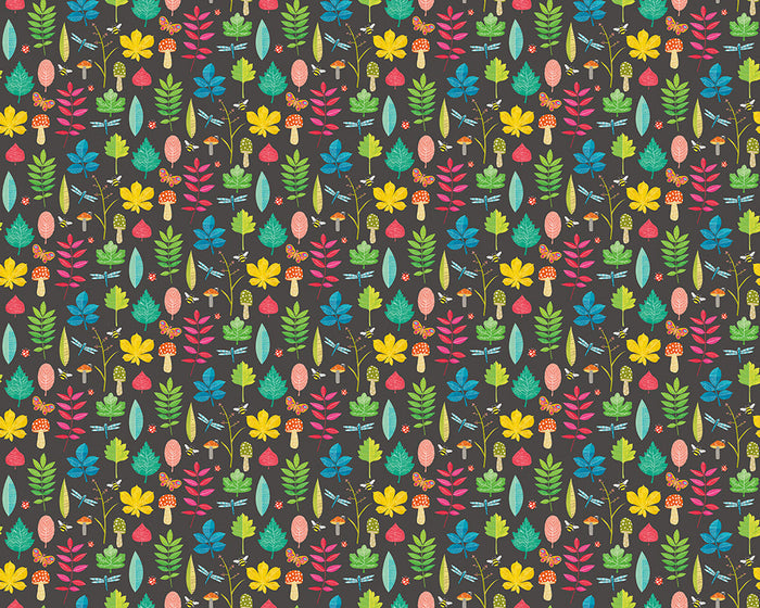 Sample - Forest Floor Wallpaper - Ohpopsi - Liquorice