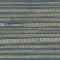 Sample - Genuine Grasscloth Wallpaper - Khaki Blue
