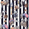 Sample - Hackney Empire Hybrid Mural Wallpaper - House of Hackney - Midnight Stripe