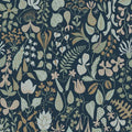Sample - Herbarium Wallpaper - Blue