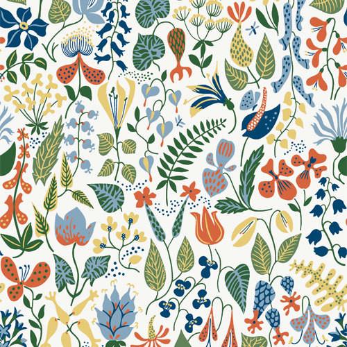 Sample - Herbarium Wallpaper  - White