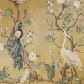 Sample - Hirosaki Chinoiserie - Custom sized wallpaper mural (per/m2) - Gold Metallic