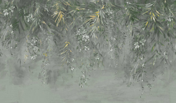 Sample - Honolulu - Dark Green - Custom Sized Wallpaper Mural (per m2)