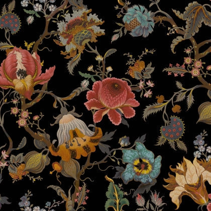 Sample - House of Hackney Artemis Hybrid Mural Wallpaper - Black