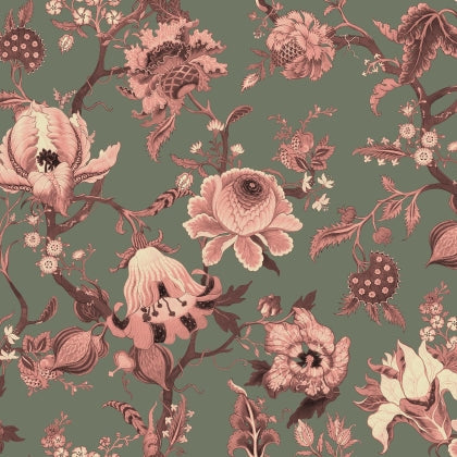 Sample - House of Hackney Artemis Hybrid Mural Wallpaper - Verdigris