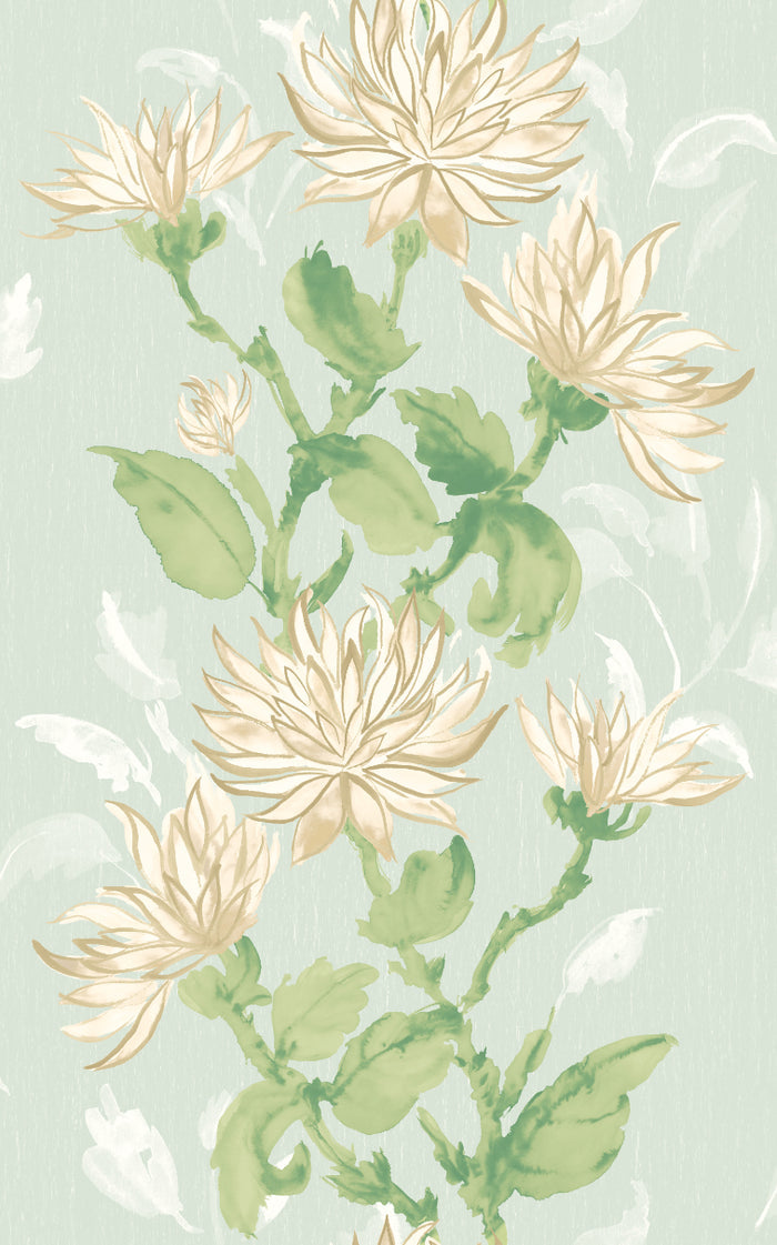 Sample - Kiku Wallpaper - Ohpopsi - Seafoam