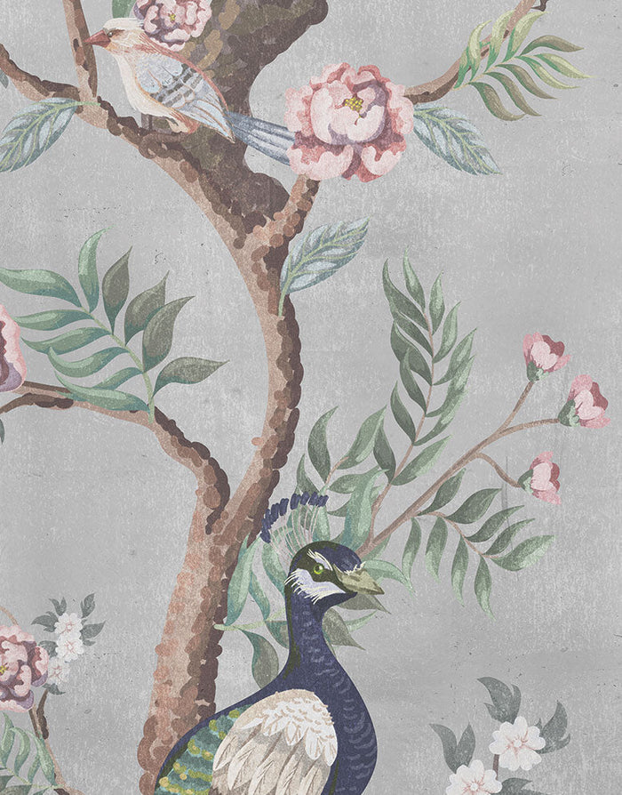 Sample - Kubla Khan Hybrid Mural Wallpaper - Mist