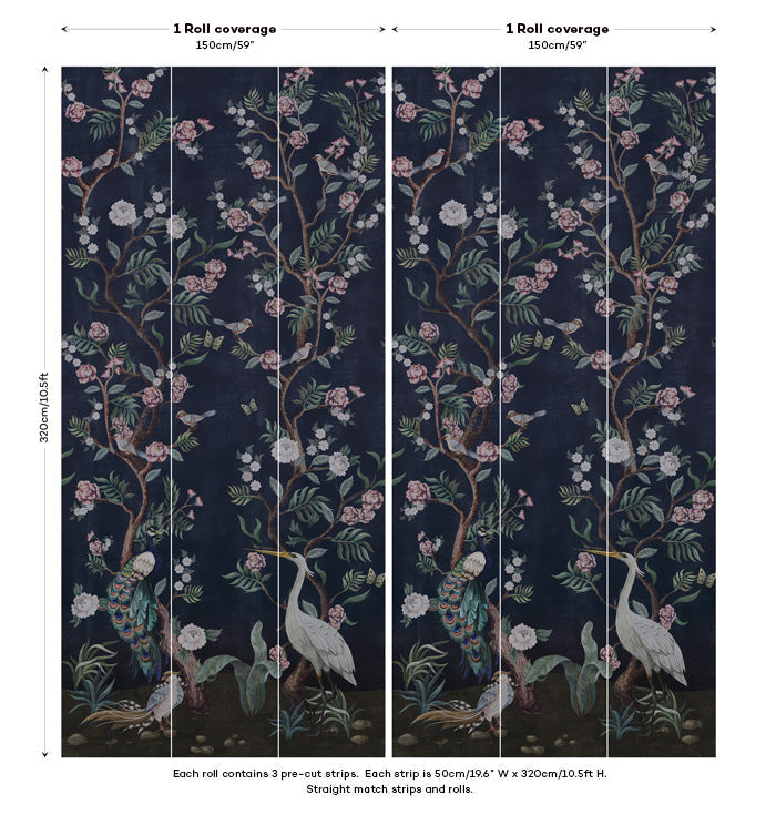 Sample - Kubla Khan Hybrid Mural Wallpaper - Night